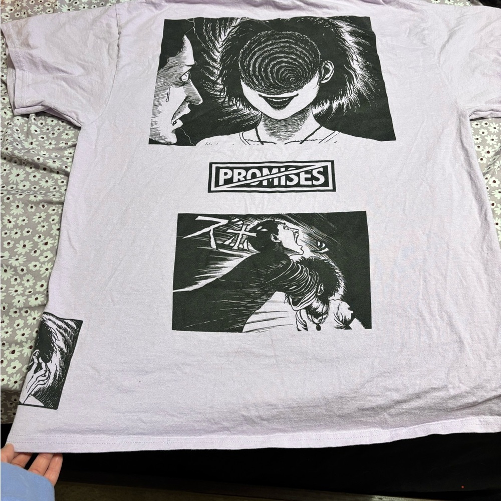 Broken Promises X Uzumaki Lavender Anime Manga Graphic Tee - Picture 5 of 5